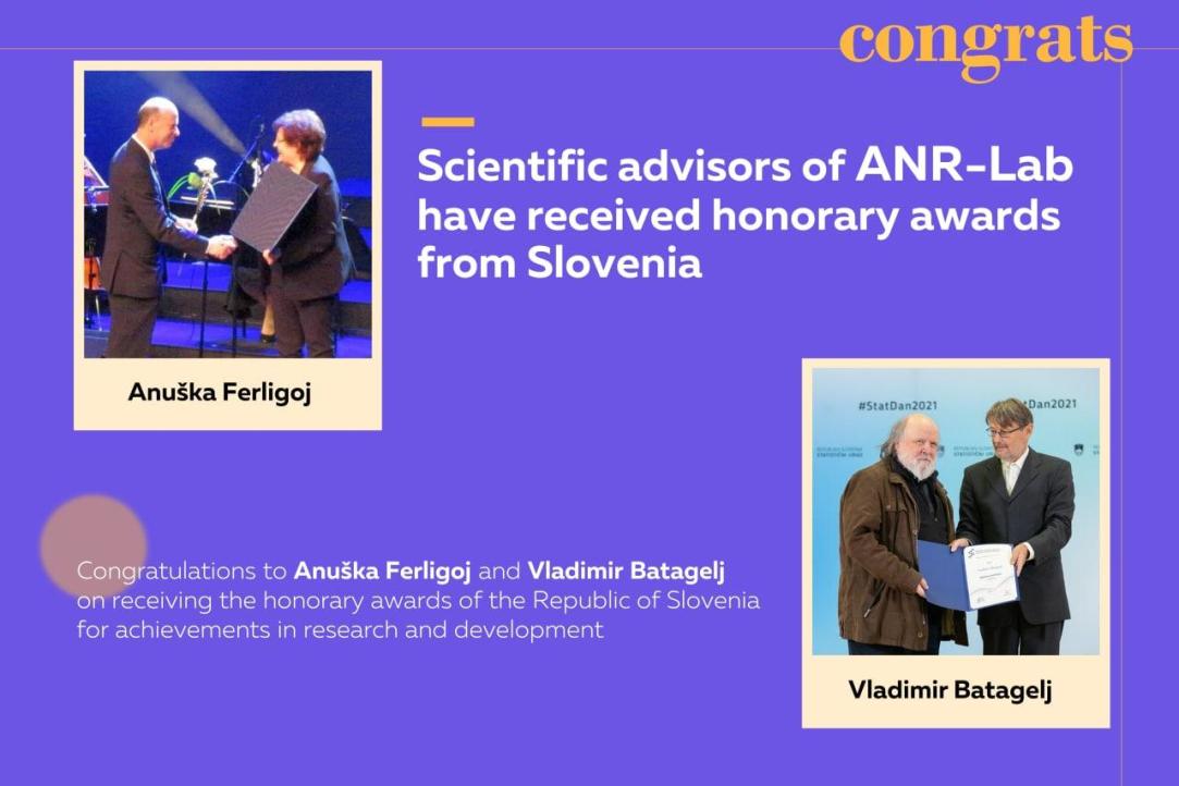 Scientific advisors of ANR-Lab have received honorary awards from Slovenia